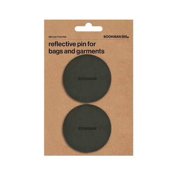 BOOKMAN Reflective pin for bags and garments 544：Black