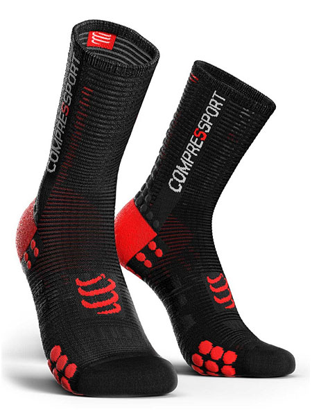 COMPRESSPORT Racing Socks V3 BIKE：BLACK/RED【クリックポスト対応】