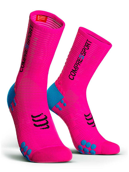 COMPRESSPORT Racing Socks V3 BIKE：Fluo Pink【クリックポスト対応】