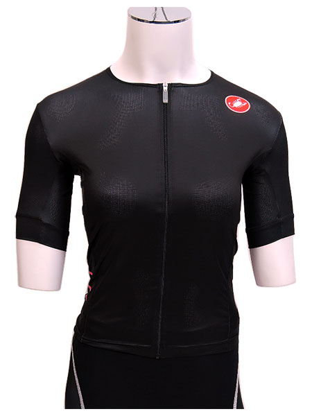 CASTELLI 17099 FREE SPEED W RACE JERSEY：010 Black/Pink Fluo：XS