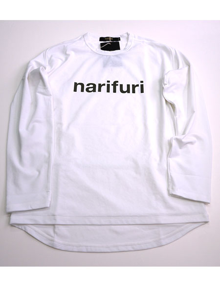 narifuri NF1154 アクティブメッシュバックポケットTシャツ：020 WHITE