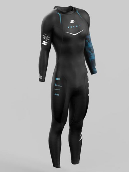 Z3R0D Wetsuits ARCHI MAN：BLACK/BLUE